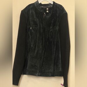 Alfani black suede knit jacket Sz XL